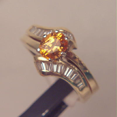 Beautiful Montana Sapphire Diamond 14 kt Ring  Litnon.com