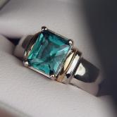 USA Cut Beautiful Neon Blue Oyo Tourmaline Ring 