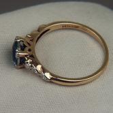 NR Vintage 14 kt Indicolite Blue Tourmaline Ring 