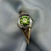 Antique 18kt Gold Russian Demantoid Garnet Ring 