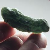 Rare Shape Besednice Czech Moldavite Rod Specimen 