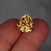 Top Cut Natural Golden Citrine Trillion Brazil 9.2ct GL