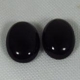 Top Cut and Polish Matched Black Onyx Oval Cabs 