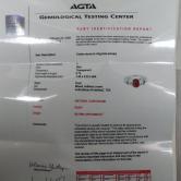 AGTA Certified South East Asia Ruby Diamond Ring 18kt 