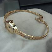 Estate Tri-Color Gold Geneve Watch and Necklace 14 kt 