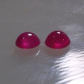 Fine Color Natural South East Asia Ruby Cab Pair 4mm 