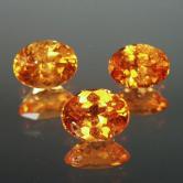 Blazing Color Loliondo Mandarin Garnet Lot 9.44 ct tw 