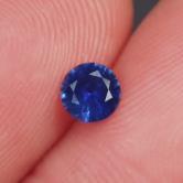 Unheated Royal Blue Ceylon Sapphire 5mm 0.52ct 