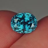 Special Color and Quality Blue Zircon Cambodia 5.98 ct 
