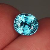 Special Color and Quality Blue Zircon Cambodia 5.11 ct 