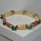 Quality Estate 18 Karat Blue - Green Tourmaline Bracelet GLI 