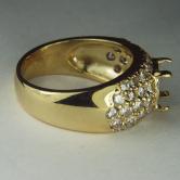 Estate Ladies 18 karat Pave Diamond Semi-Mount 