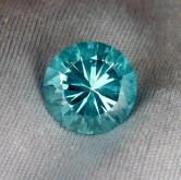 Aquamarine Blue Top Cut Railroad Insulator Glass 