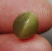 Unique Rare Cats Eye Green Quartz Cab Brazil 5.83 ct 