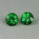 Color Matched Tsavorite Garnets 3.5 mm Pair Kenya 