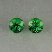 Color Matched Tsavorite Garnets 3.5 mm Pair Kenya 