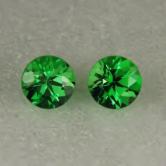 Color Matched Tsavorite Garnets 3.5 mm Pair Kenya 