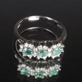 True Brazil Paraiba Tourmaline White Gold Diamond Ring GL