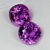 Gem Pair Purple Pink Cuprian Tourmalines Mozambique 14.69 ct tw 
