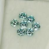 Brilliant Matched Light Blue Zircon 7 pc Lot Cambodia 