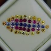 Bright Montana Sapphire South East Asia Ruby Multi - Color Suite 2.58 cts 