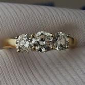 Quality and Value Ladies 3 Diamond 14 kt Gold ring 1.50 ct tw 
