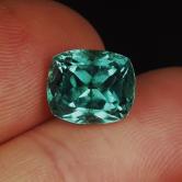 Rare Old Stock Quality Blue Green Tourmaline Brazil 4.23 ct GLI 