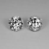 Precision Cut Natural Ceylon White Sapphire Pair 2.59 ct 