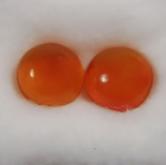Top Gem Fanta Orange 12 mm Mexican Fire Opal Pair 12.12 ct  