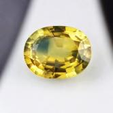 Blue Spot Natural Yellow Sapphire Nigeria 2.25 ct GL