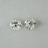 Early Euro Cut Diamond Pair 0.60 ct tw 