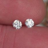 Antique ~ Vintage European Cut Diamond Pair 0.50 ct 