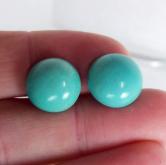 Old Stock Natural Sleeping Beauty Turquoise Arizona Pair 20.48 ct GL