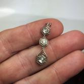 Antique Victorian 14kt Gold Filigree Diamond Pendant 