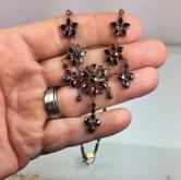 Late Victorian Bohemian Garnet Necklace Checholslovakia 