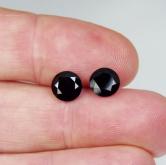 Perfect Natural Jet Black Spinel Pair Vietnam 4.52 ct tw 