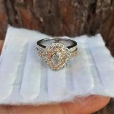 Quality and Brilliance 18 kt Pink and white Diamond Ring 1.5 ct tw 