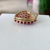 14 kt. Natural Unheated Burmese Ruby Heart Pendant 