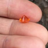 Fine Color and Cut Faceted Orange Mexican Fire Opal 1.11 ct 