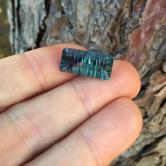 Concave Cut Collectors Natural Blue Fluorite Gemstone 10.29 Carats. 