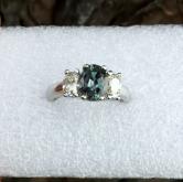 GIA Certified Natural 1.66 Carat Alexandrite Diamond Ring 14kt