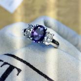 GIA Certified Natural 1.66 Carat Alexandrite Diamond Ring 14kt