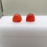 Fine Color Natural Untreated Carnelian Pair 31.5 Carats  