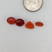  Faceted Orange Mexican Fire Opal Lot 4.97 Carats 
