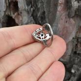 Antique Montana Yogo Sapphire And Pearl Palladium Ring