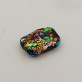 Unique Melted Dichroic Glass Freeform Cabochon