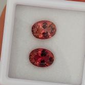Rich Orangy Pink  Tourmaline Pair Nigeria 2.41 Carats 
