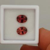 Rich Orangy Pink  Tourmaline Pair Nigeria 2.41 Carats 