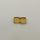 Pretty Color Honey Quartz Cabochon Squares 10.64 Carats
