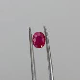 Natural Burmese Ruby - Vivid Red Oval Facet 0.67 Carats